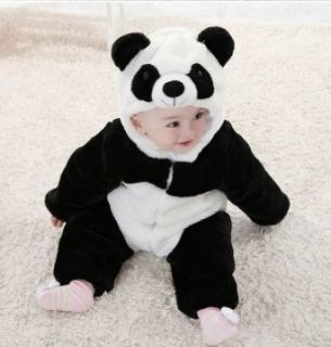 Meilaier Unisex baby Winter Flannel Romper Panda Onesie Outfits Suit Clothing