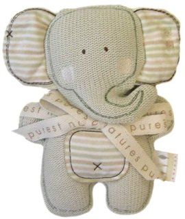 Nature's Purest Safari Knit Elephant  Baby Rattles  Baby