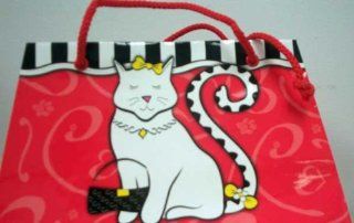 Tiny Tote   Sassy Cat   for Cat Lovers Kitchen & Dining