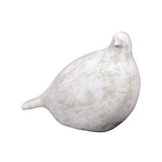 White Speckled Ceramic Bird Figure