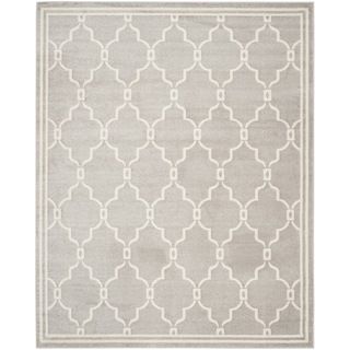 Safavieh Indoor/ Outdoor Amherst Light Grey/ Ivory Rug (6 X 9)