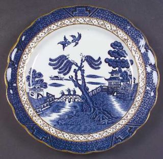Booths Real Old Willow Blue Luncheon Plate, Fine China Dinnerware   Blue Willow