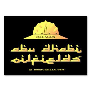 Oilman,Abu Dhabi Oilfields,UAE,United Arab Emirate Business Cards
