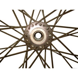 Marathon Tires Flat-Free Tire on Spoked Ball Bearing Wheel — 26in. x 2.125in.  Flat Free Spoked Wheels