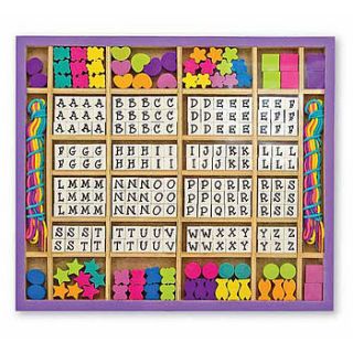 alphabet stringing beads by crafts4kids