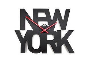 new york   typographic city clock by goodwin & goodwin