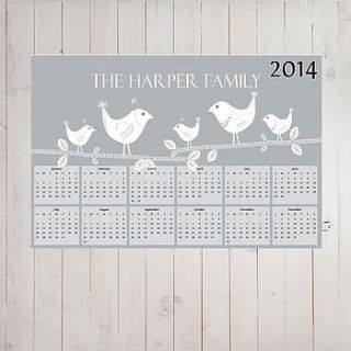 personalised 2014 family calendar by ciliegia designs
