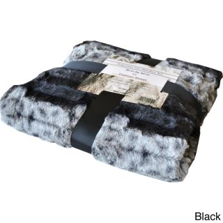 Fashion St. Faux Fur Leopard Throw Blanket
