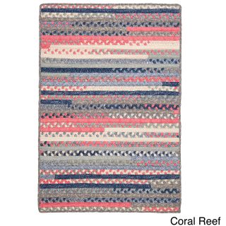Colonial Mills Perfect Stitch Multicolor Braided Cotton blend Rug (8 X 10) Blue Size 8 x 10