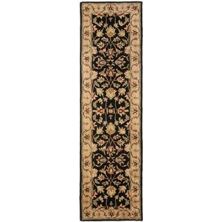 Safavieh Hand made Heritage Black/ Gold Wool Rug (23 X 18)