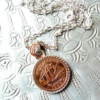 50th, 60th or 70th birthday necklace by pennyfarthing designs