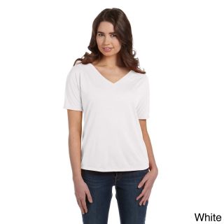 Bella Womens Flowy V neck T shirt White Size XXL (18)