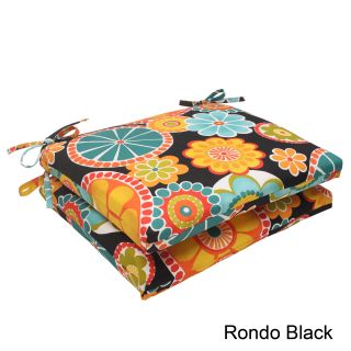 Pillow Perfect Rondo Outdoor Squared Seat Cushions (set Of 2)