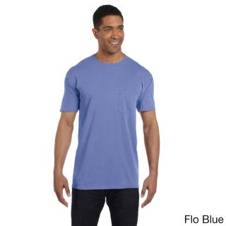 Comfort Colors 6.1 ounce Garment dyed Pocket T shirt Blue Size XXL