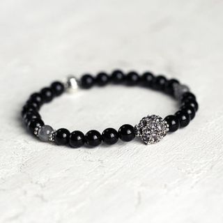 pave and black onyx bracelet by artique boutique