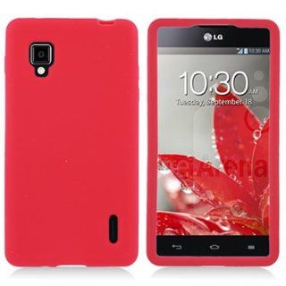 CoverON Soft Silicone RED Skin Cover Case for LG LS970 OPTIMUS G / ECLIPSE 4G LTE [WCP535] Cell Phones & Accessories