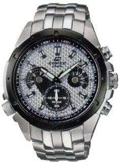 Casio EF535GF 7A Mens Silver Tone Patterned Dial Stainless Steel Edifice Retrograde Chronograph Watch at  Men's Watch store.