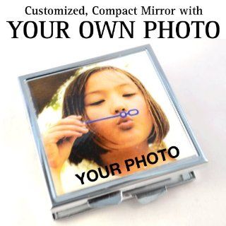 Customized Personalized Compact Mirror with Your Own Photo  Personal Makeup Mirrors  Beauty