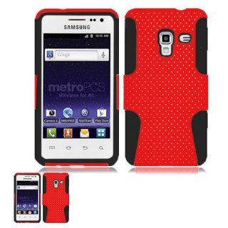 Samsung R820 Galaxy Admire 4G Red And Black Hybrid Net Case Cell Phones & Accessories