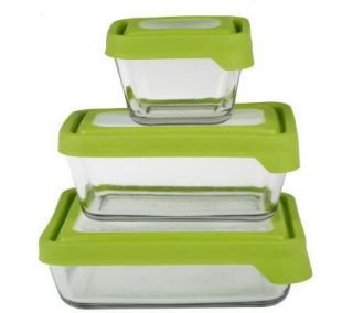 Anchor Hocking True Seal 3pc Glass Food Storage Set —