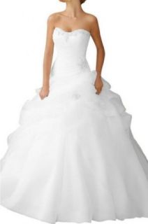 Gorgeous Bridal Women's Organza Sweetheart Wedding Long Dress Plus Size Formal Gown