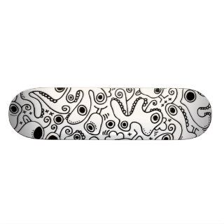 Cool skateboard with crazy monster graphics