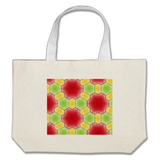 Red, Green, Yellow Contemporary Pattern Canvas Bags