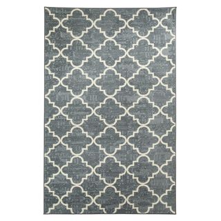 Fancy Trellis Gray Rug (5 X 8)