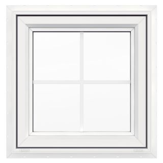 JELD WEN 24 in x 24 in V4500 Series Single Vinyl Double Pane New Construction Awning Window