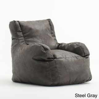 Comfort Research Beansack Big Joe Lusso Faux Leather Bean Bag Chair Grey Size Medium