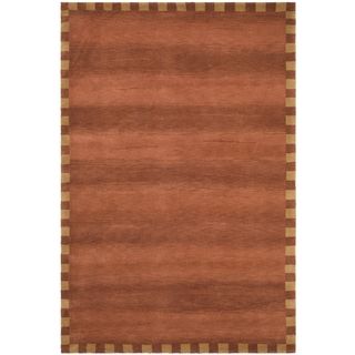 Safavieh Hand knotted Tibetan Rust Wool Rug With Nonskid Backing (6 X 9)