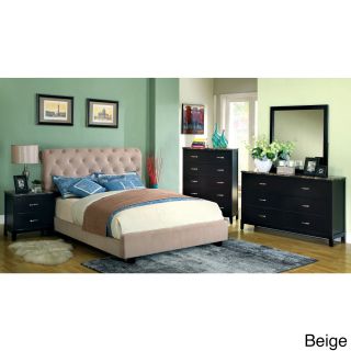 Martvili Contemporary Style Queen Bed With Dresser, Night Stand And Mirror