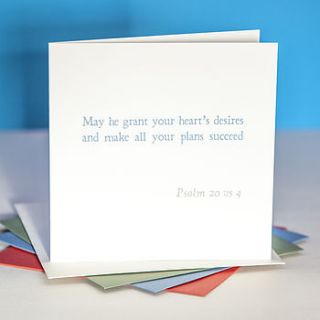'may all your plans succeed' bible verse card by belle photo ltd