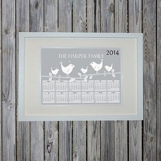 personalised 2014 family calendar by ciliegia designs