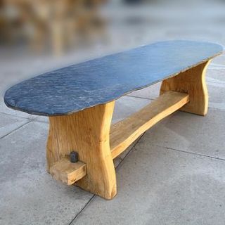 slate garden bench or coffee table by free range designs