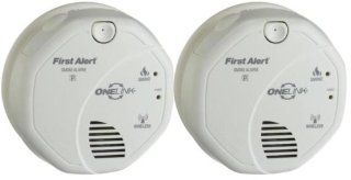 First Alert SA511CN2 3ST ONELINK Battery Operated Smoke Alarm with Voice Location, 2 Pack   Smoke Detectors  