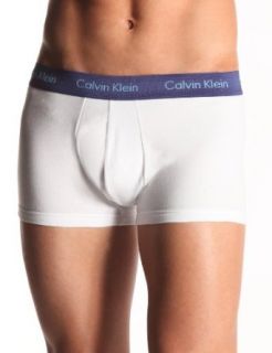 Calvin Klein Men's Underwear 3 Pack Low Rise Trunk White, Aqua/Marine/Teal Small at  Mens Clothing store Boxer Shorts