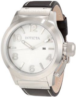 Invicta Men's 1134 Corduba White Dial Black Leather Watch Invicta Watches