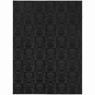 Jolly Roger Black Area Rug (5 X 7)