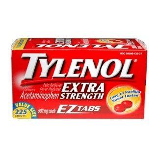 Tylenol Extra Strength Pain Reliever & Fever Reducer, EZ Tabs, 225 ea Health & Personal Care
