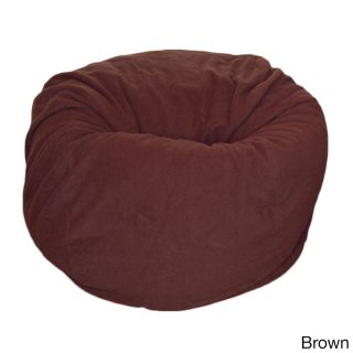Ahh Products Anti pill 36 inch Wide Fleece Washable Bean Bag Chair Brown Size Large