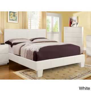 Furniture Of America Furniture Of America Kutty Modern Twin Size Padded Leatherette Platform Bed White Size Twin