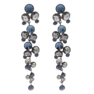 NEXTE Jewelry Silvertone Blue and Grey Dangle Earrings NEXTE Jewelry Fashion Earrings