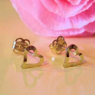 rose gold heart earrings by bijou gifts