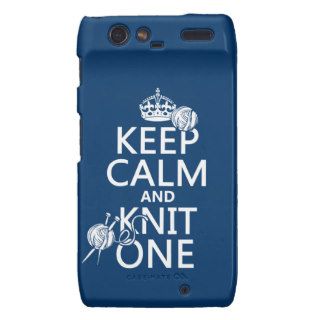 Keep Calm and Knit One   all colours Motorola Droid RAZR Cover