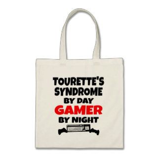 Tourettes Syndrome by Day Gamer by Night Canvas Bags