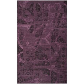 Safavieh Palazzo Black/purple Over dyed Geometric Chenille Rug (8 X 11)