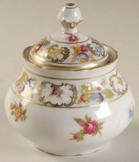 Schumann   Bavaria Empress Dresden Flowers  Mini Sugar Bowl & Lid, Fine China Di