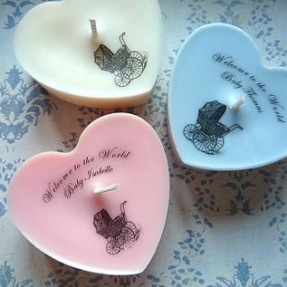 personalised 'welcome to the world' candle by rococo rose