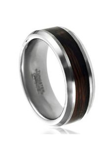 Lincoln Co TR 15 06  Jewelry,Mens Tungsten Carbide Wood Inlay 8 MM Ring, Fine Jewelry Lincoln Co Rings Jewelry